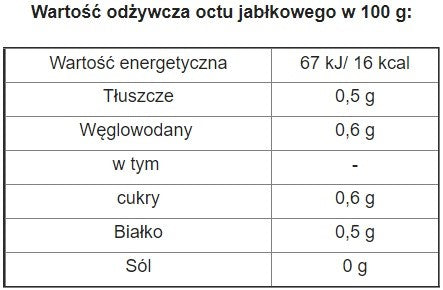 Żywy ocet jabłkowy (500 ml) - podketo.pl