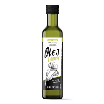 BIO olej z lnu tłoczony na zimno - 250 ml