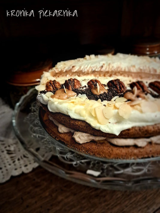 Wiosenny tort keto - makowo - orzechowy [keto, low carb]
