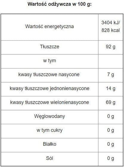 Olej z lnu tłoczony na zimno (250 ml) - podketo.pl