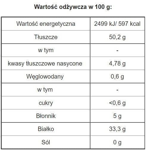 Nasiona konopi łuskane (500g) - podketo.pl