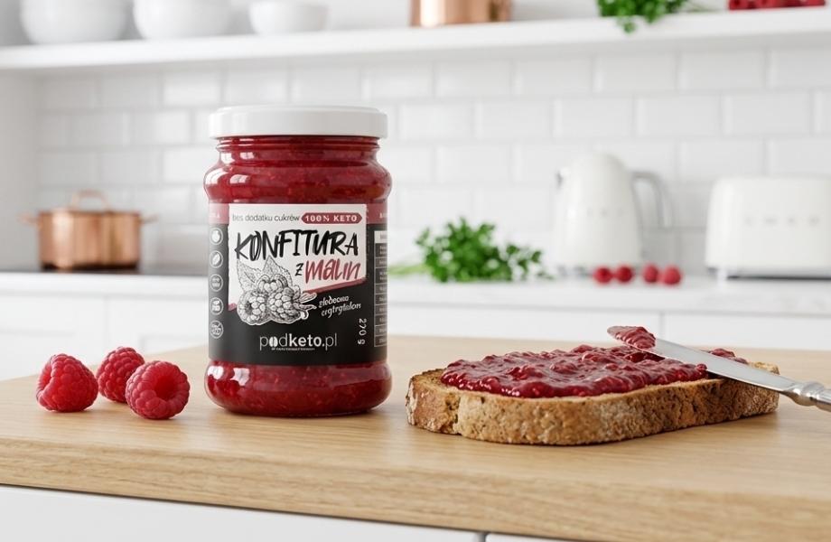 Keto konfitura z malin - 270 g konfitura-malinowa-bez-cukru-keto-podketo
