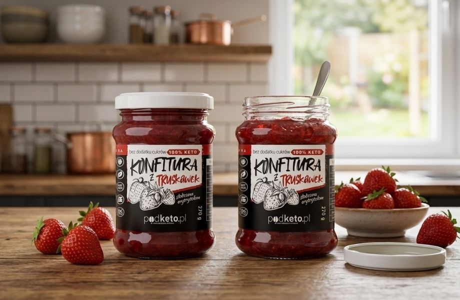 Keto konfitura z truskawek - 270 g konitura-truskawkowa-bez-cukru-keto-podketo