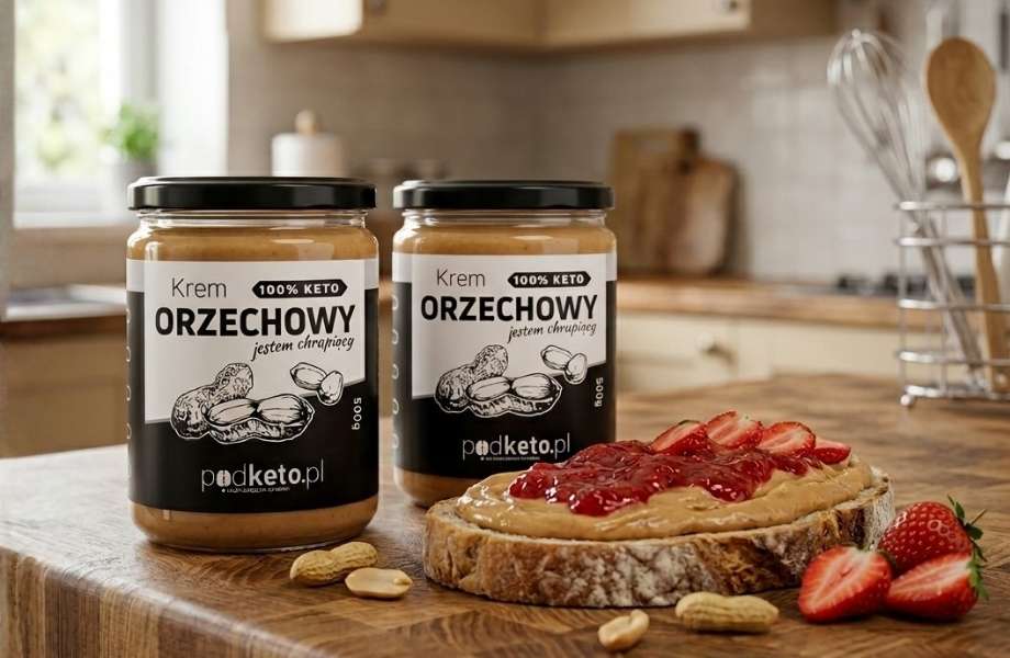 Krem Arachidowy 100% w szklanym słoiku - naturalny krem bez cukru i oleju palmowego