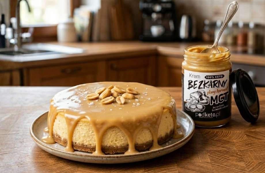Bezkarny Krem Słony Karmel z MCT 500 g w szklanym słoiku - krem bez cukru z solą himalajską