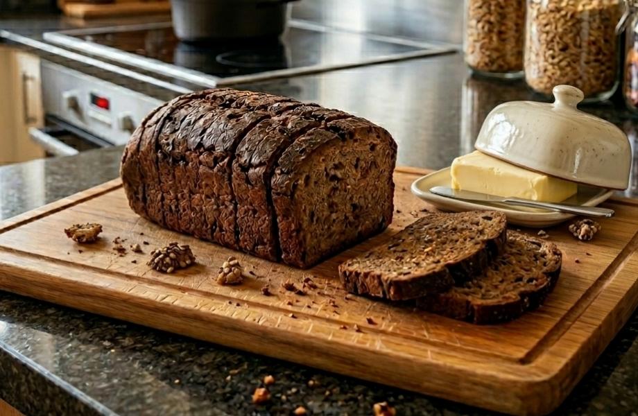 Chleb Esseński ze skiełkowanych ziaren żyta - niskowęglowodanowe pieczywo low carb bez drożdży