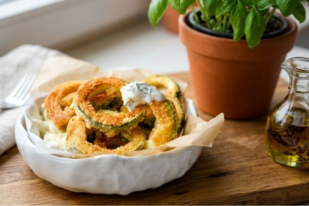 Chrupiące krążki z cukinii [keto, low carb]