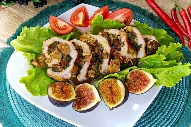 Schab nadziewany szpinakiem [keto, low carb]