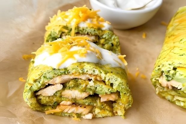 Keto tortilla z kurczakiem [keto, low carb]