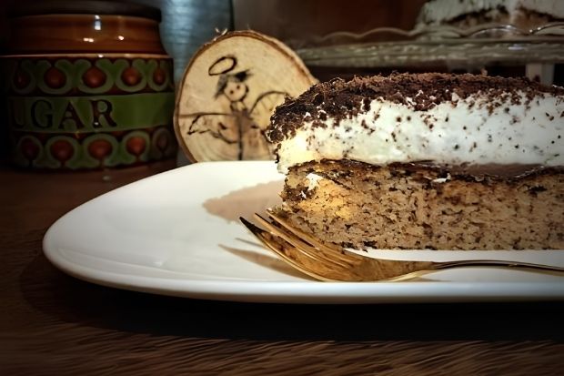 Tort orzechowy stracciatella - keto [keto, low carb]