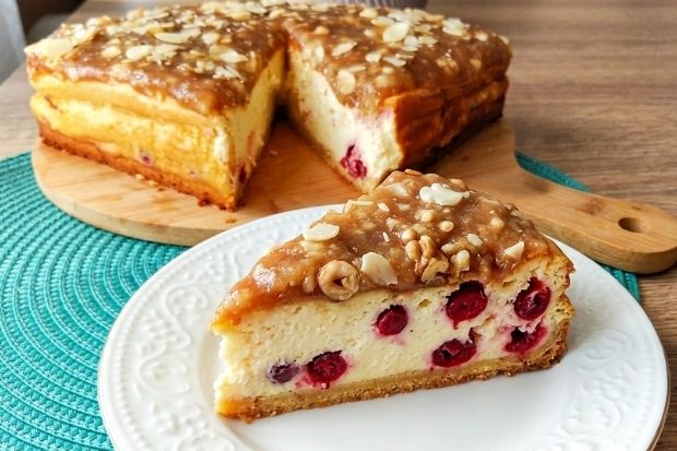 Sernik z frużeliną jabłkową [keto, low carb]