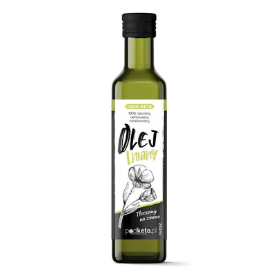 BIO olej z lnu tłoczony na zimno - 250 ml