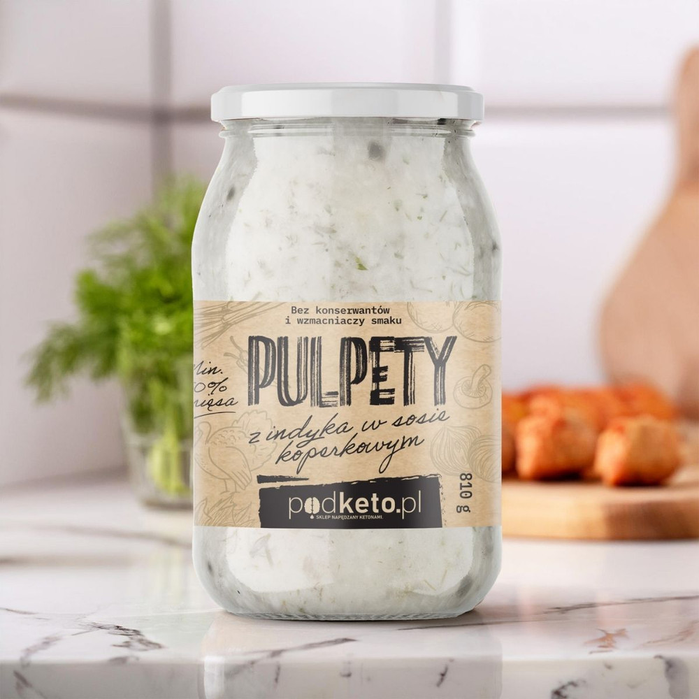 Pulpety z indyka w sosie koperkowym (810 g) - podketo.pl