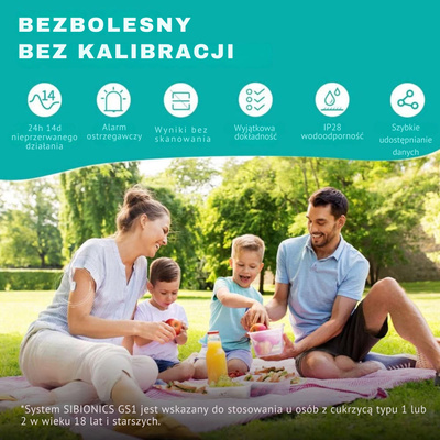 SIBIONICS GS1 - System ciągłego monitoringu poziomu glukozy