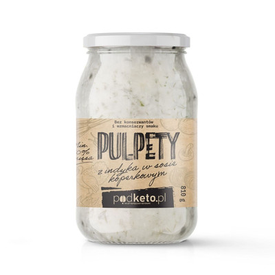 Pulpety z indyka w sosie koperkowym (810 g) - podketo.pl