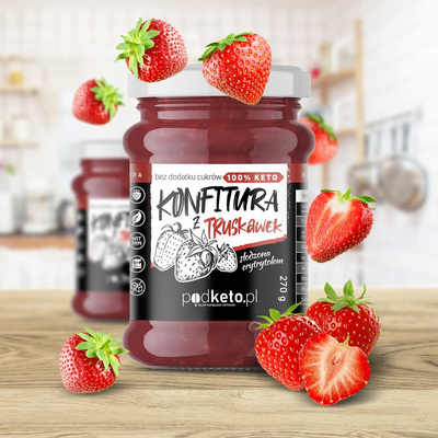 Keto konfitura z truskawek - 270 g