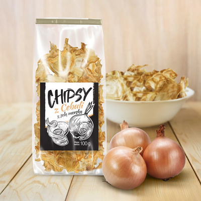 Chipsy z cebuli z solą morską - 100 g