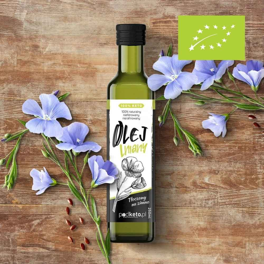 BIO olej z lnu tłoczony na zimno - 250 ml