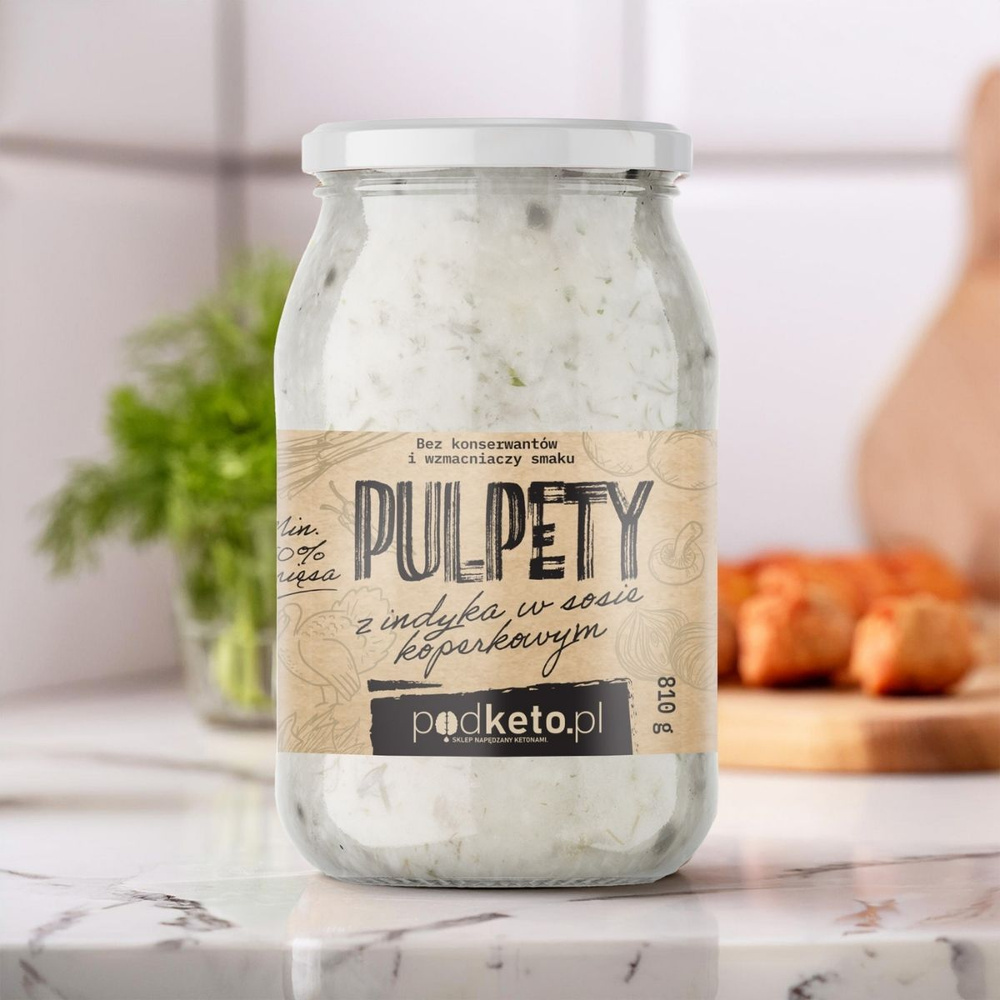 Pulpety z indyka w sosie koperkowym (810 g) - podketo.pl