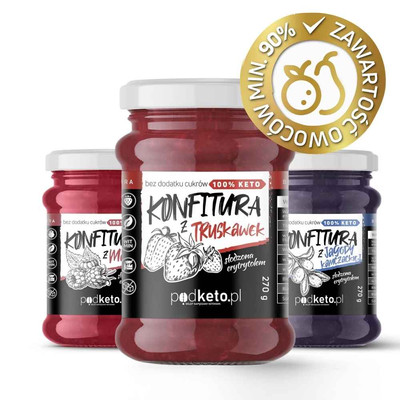 Keto konfitura z truskawek - 270 g