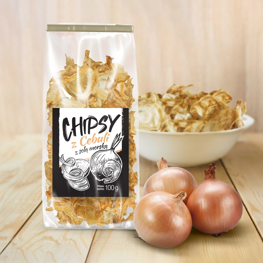 Chipsy z cebuli z solą morską - 100 g