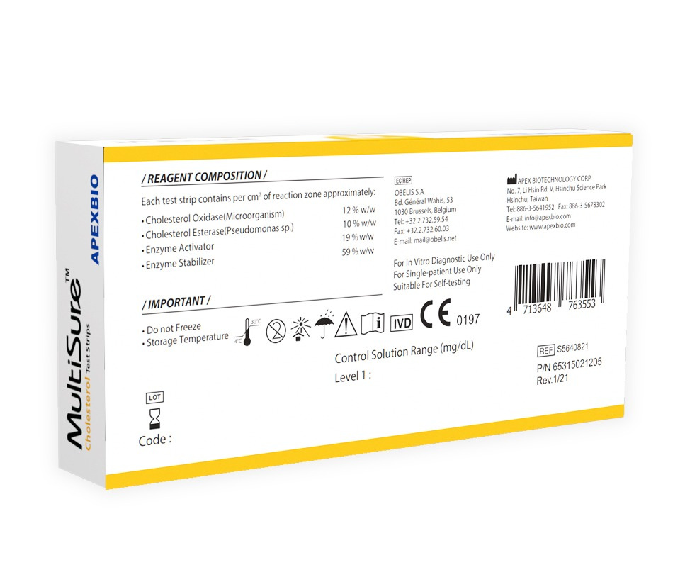 Paski do pomiaru cholesterolu MultisureGCTU – 25 szt.