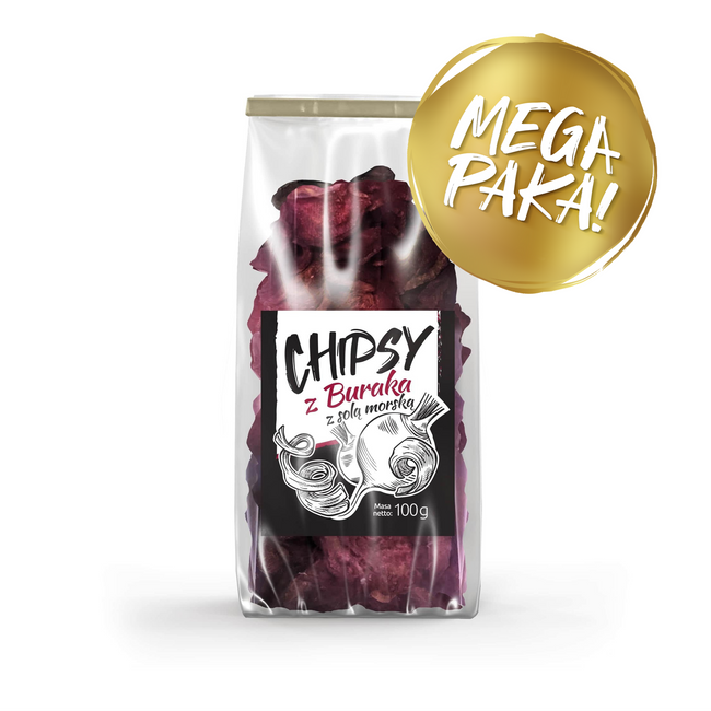 Chipsy z buraka z solą morską - 100g