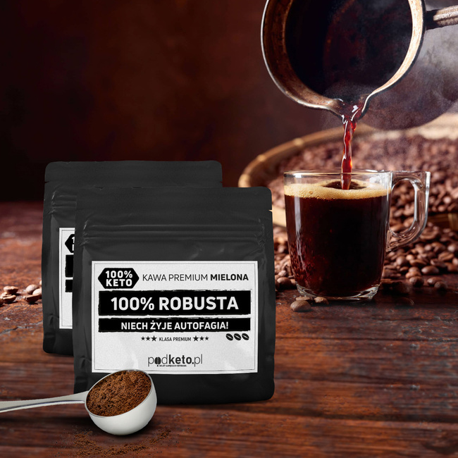 Niech Żyje Autofagia - kawa premium mielona  (100% Robusta) - podketo.pl