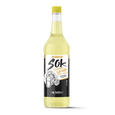 Sok z kapusty kiszonej z cytryną i kurkumą (500 ml) - podketo.pl