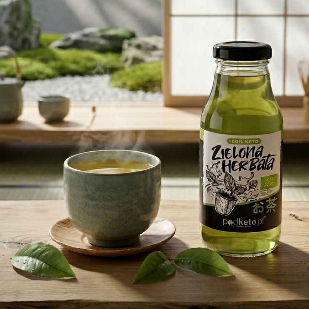 Zielona herbata Sencha Bio - ekologiczny napój gotowy do picia w szklanej butelce 330 ml