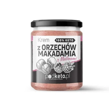 Krem z orzechów makadamia z malinami - 460 g