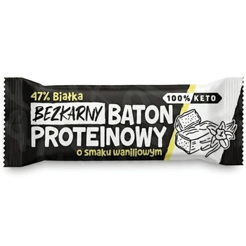 Baton Proteinowy Keto Wanilia - 47% białka, bez maltitolu - 40g